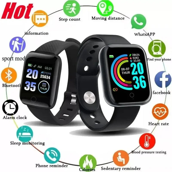 Relógio Digital Inteligente Smart Watch Men Women Full Touch Screen Sport Fitness Watch Man IP67 Waterproof Bluetooth For Android IOS Smartwatch Men